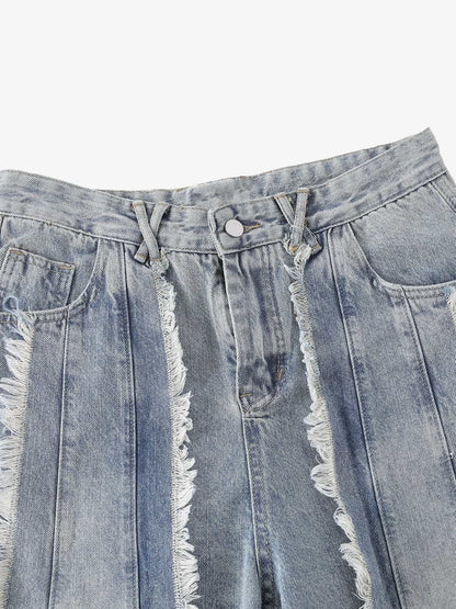 Distressed Frayed Edges Baggy Jeans