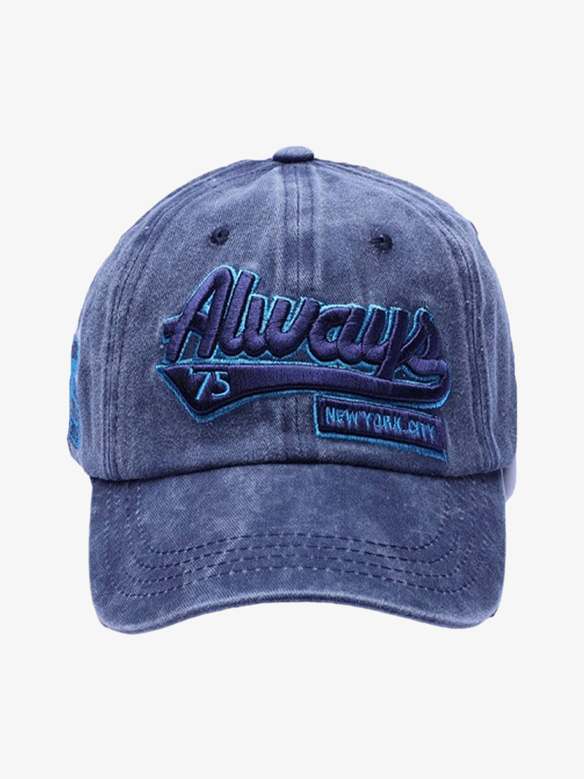 Thesupermade Vintage Embroidered Denim Washed Baseball Cap