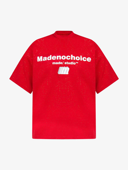 Retro Heavy Starry Sky Print Font Design Short-sleeved T-shirt