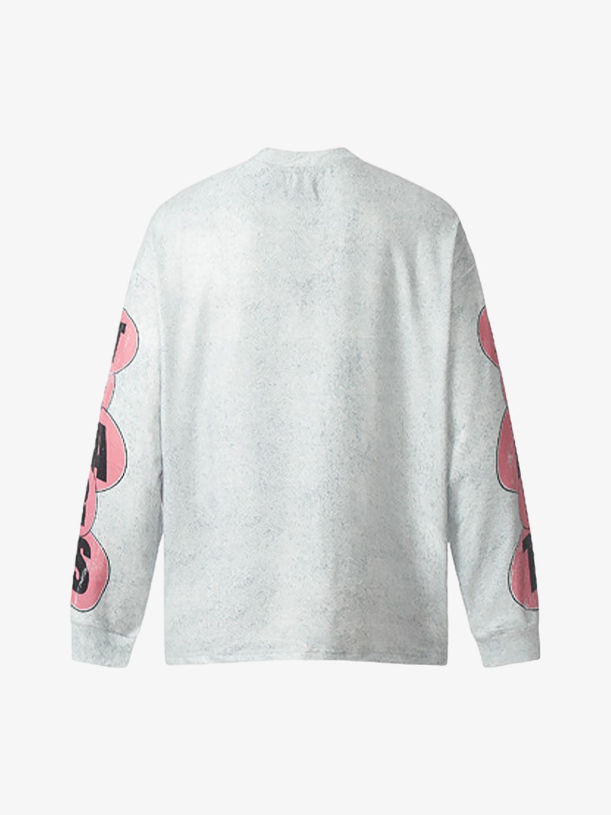 Washed Lettering Print Long Sleeve T-shirt