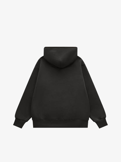 Thesupermade Letter Graphics Fleece Hoodie