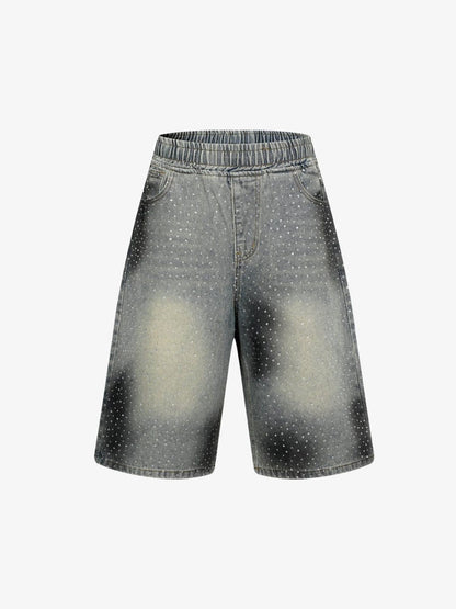 Heavy Diamond Drawstring Denim Jorts