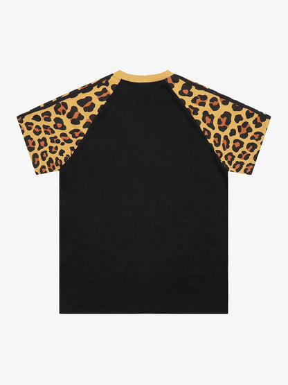 Cheetah Print Raglan Sleeve T-Shirt