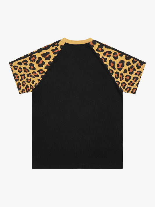 Cheetah Print Raglan Sleeve T-Shirt