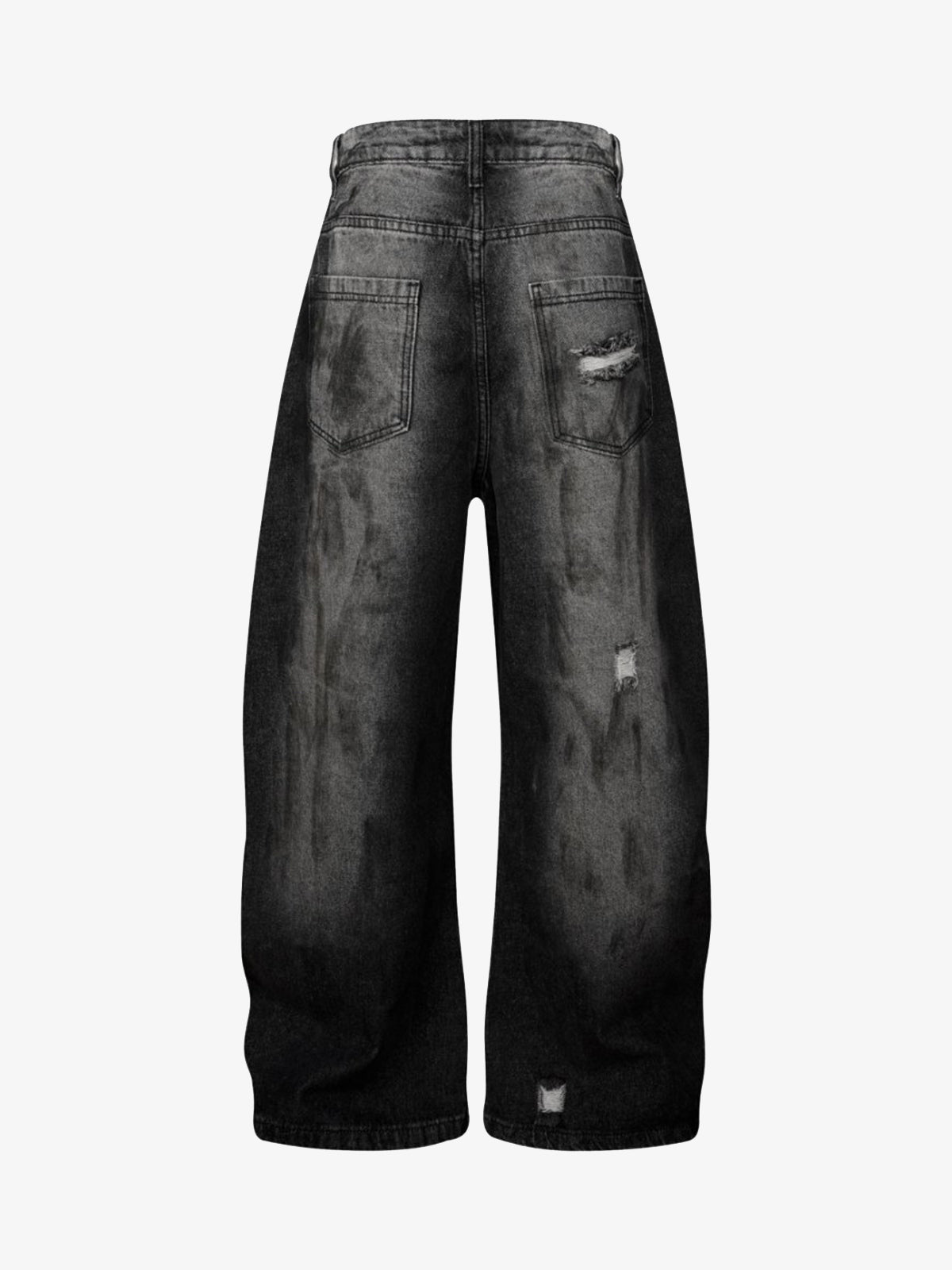 Street Stripe Dirty Dye Barrel Jeans