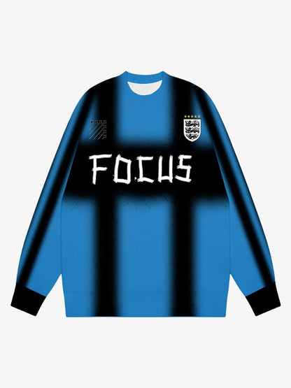 Thesupermade Color Contrast Print Long Sleeve Jersey T-shirt - 2307