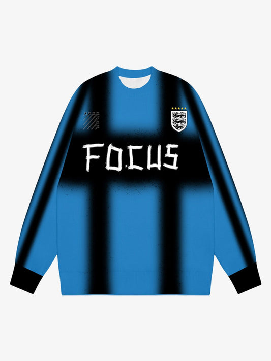 Thesupermade Color Contrast Print Long Sleeve Jersey T-shirt - 2307