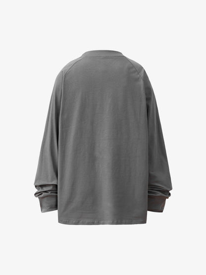 Thesupermade Splatter Eyelet Studded Long Sleeve T-shirt