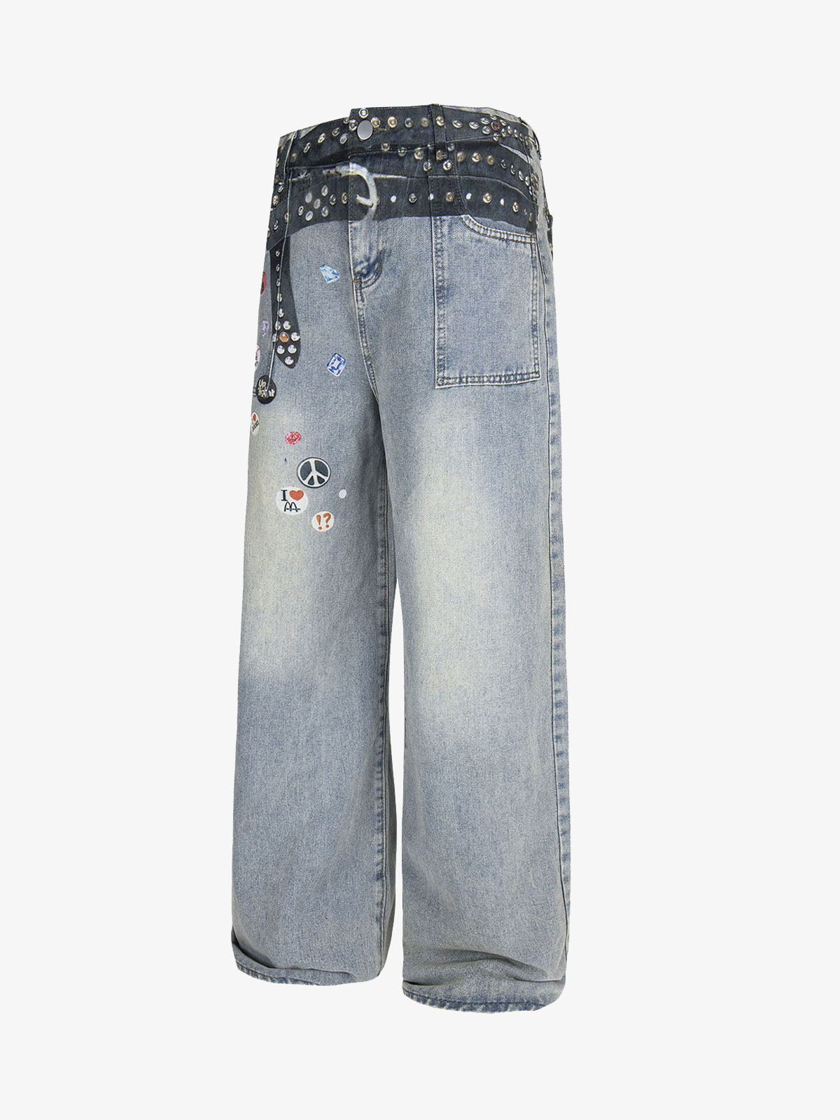 Print RO Style Baggy Jeans
