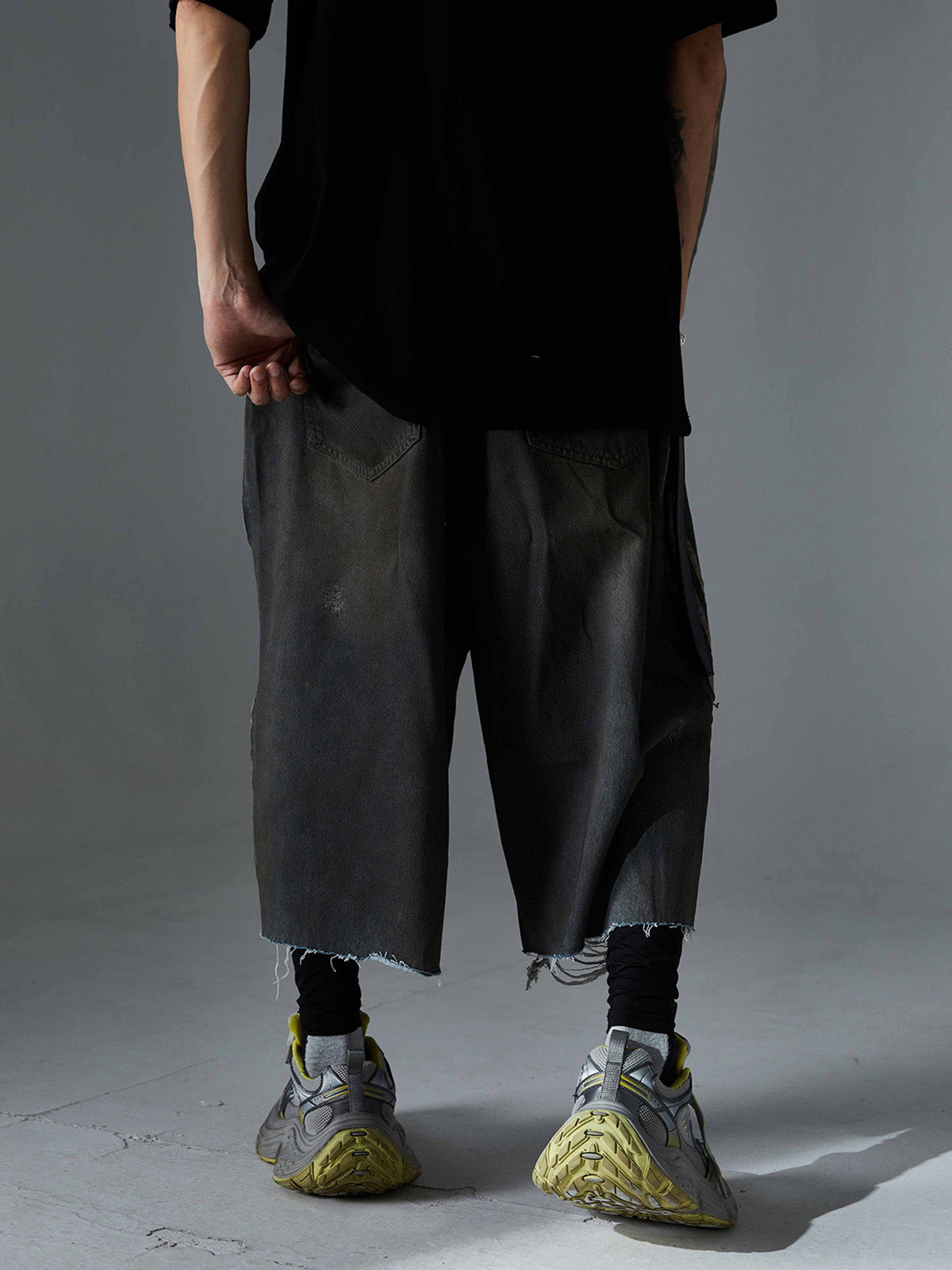 Ripped Dirty Dyed Stripped Jorts