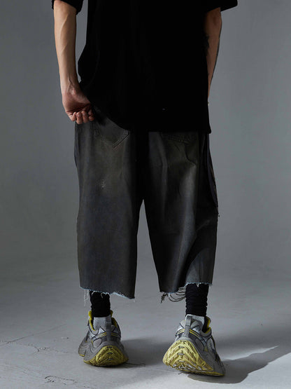 Ripped Dirty Dyed Stripped Jorts