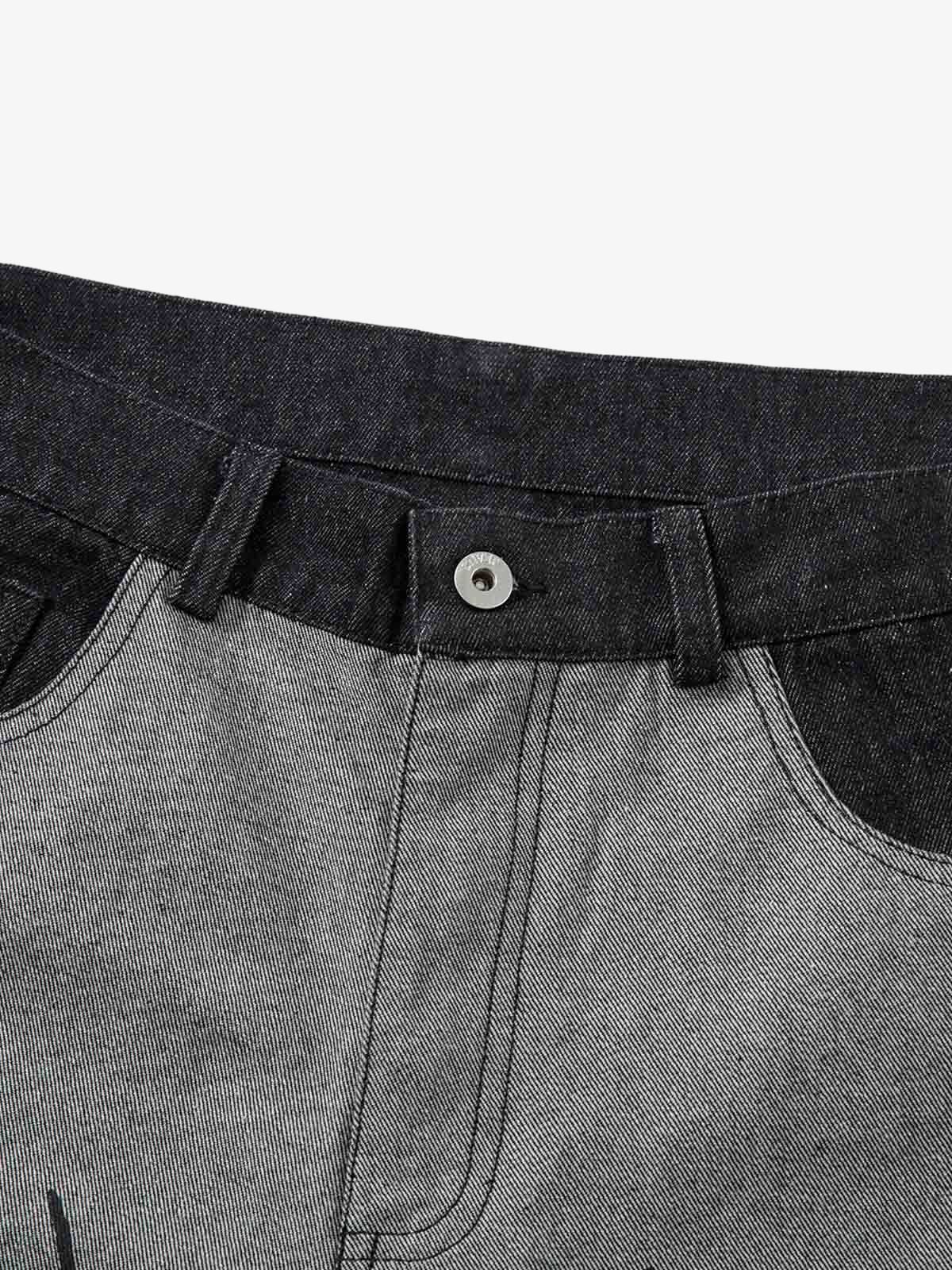 Tribal Flame Print Baggy Jeans