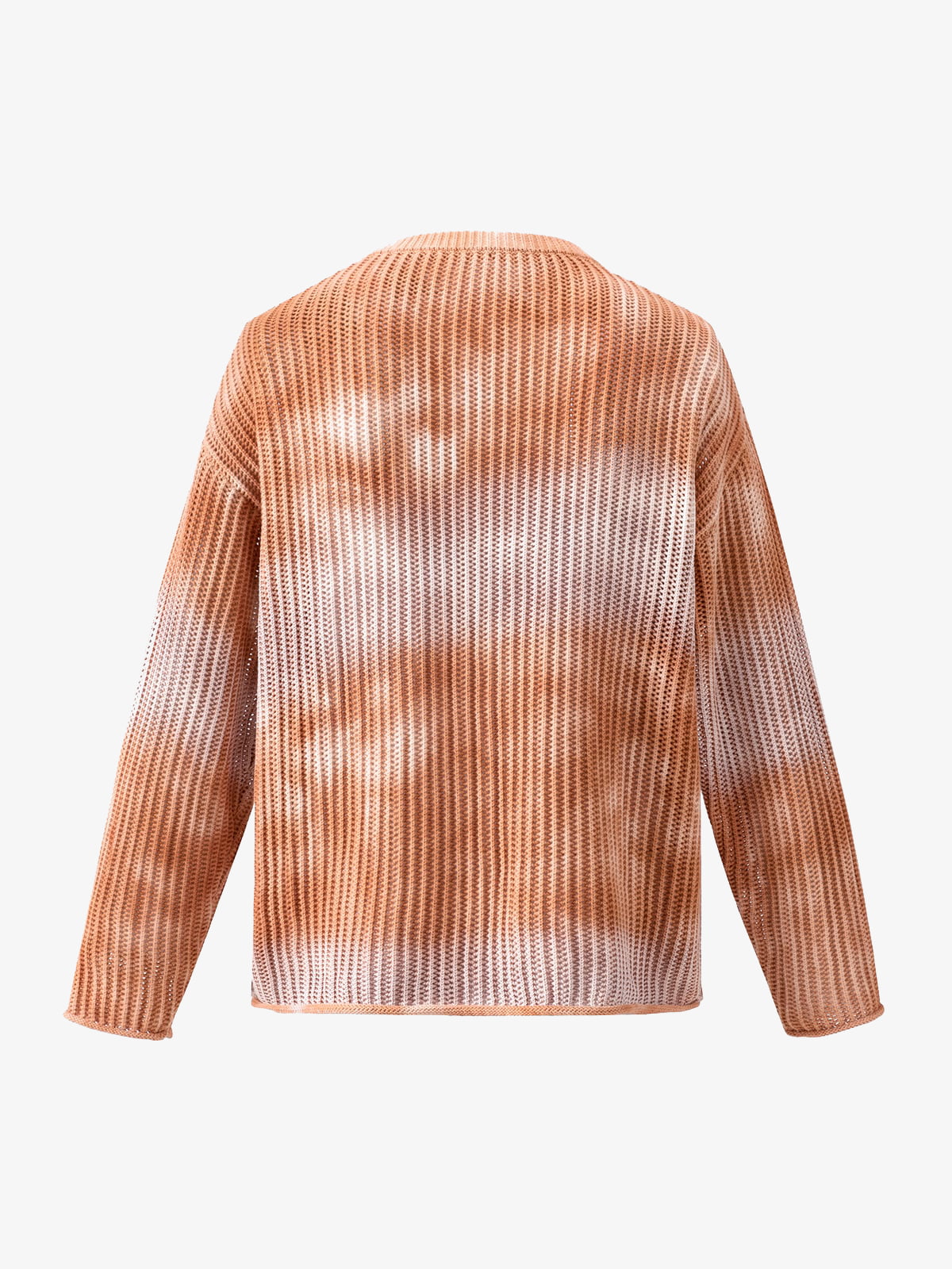 Gradient Ombre Knit  Crew Neck Sweater