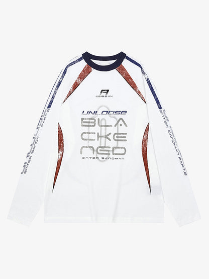 Retro Jersey  Oversized Long Sleeves T-Shirt