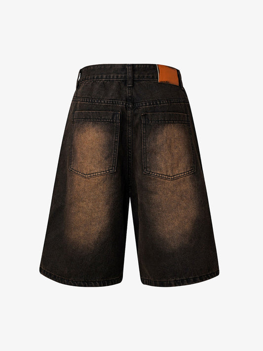 Thesupermade High Street Washed Distressed Denim Shorts