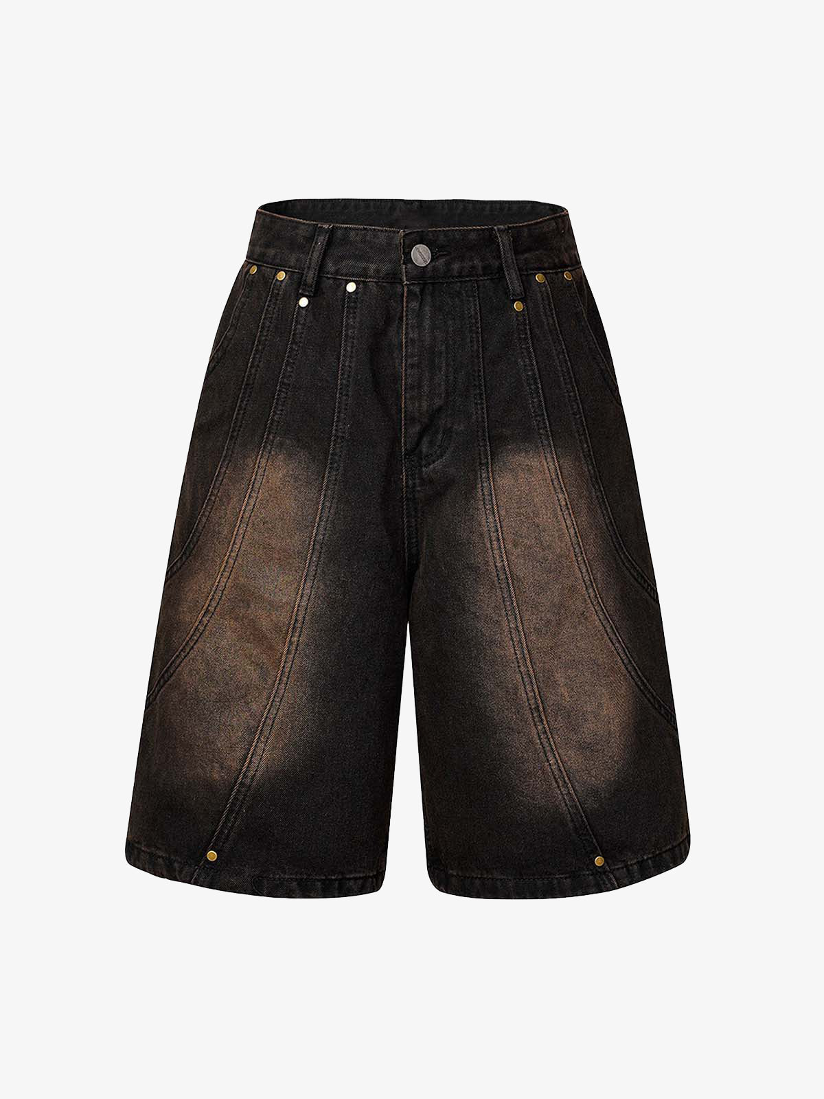 Thesupermade High Street Washed Distressed Denim Shorts