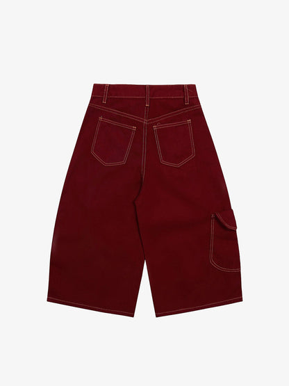 Welt-Embellished Cargo Jorts - 2408