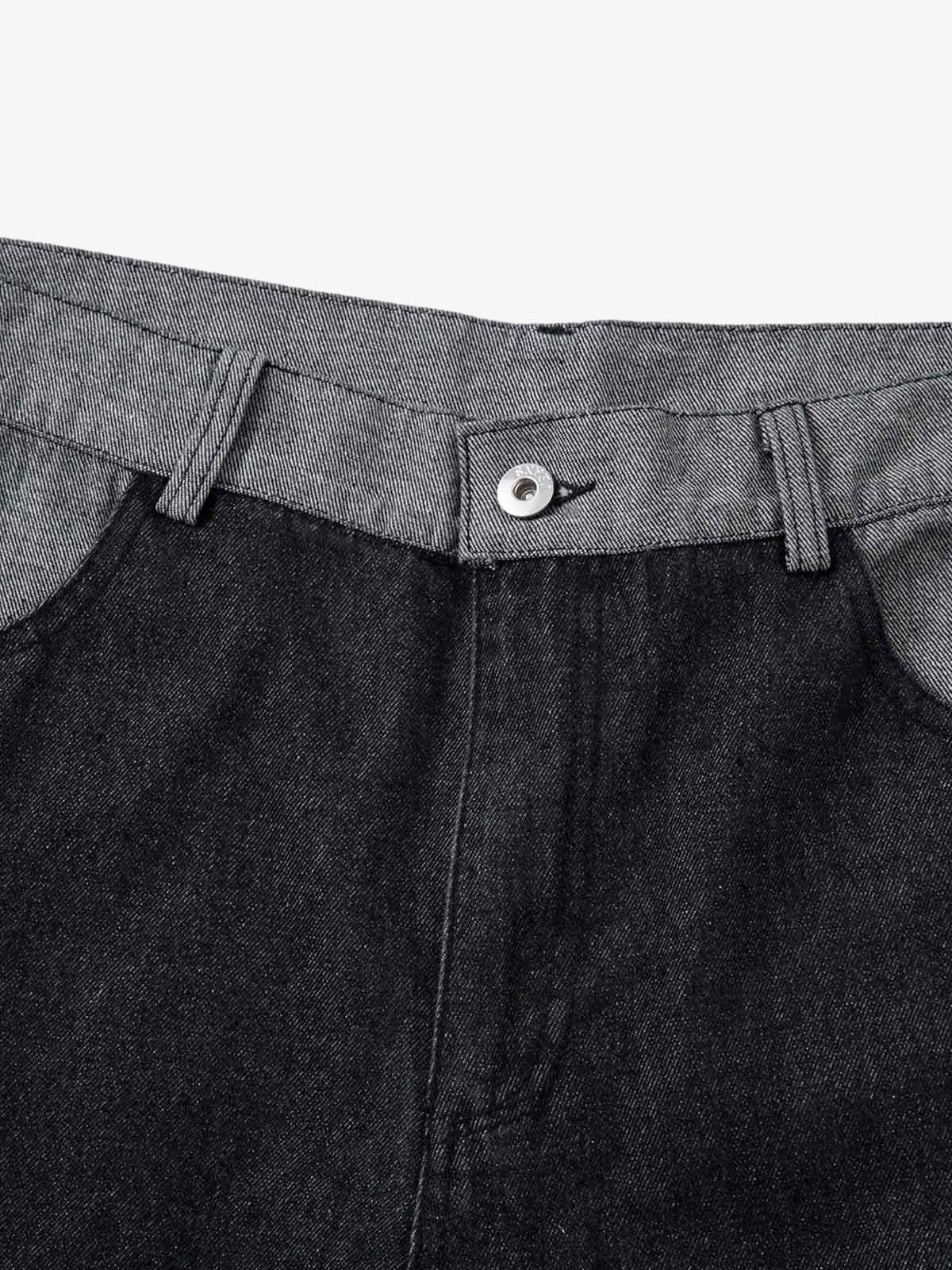 Patch Pocket Baggy Jeans