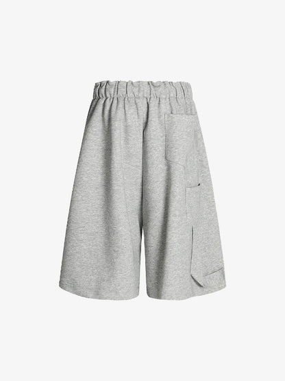 Side Pockets Drawstring Waist Casual Jorts