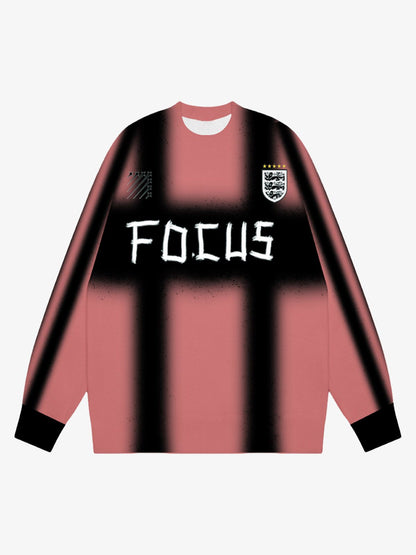 Thesupermade Color Contrast Print Long Sleeve Jersey T-shirt - 2307