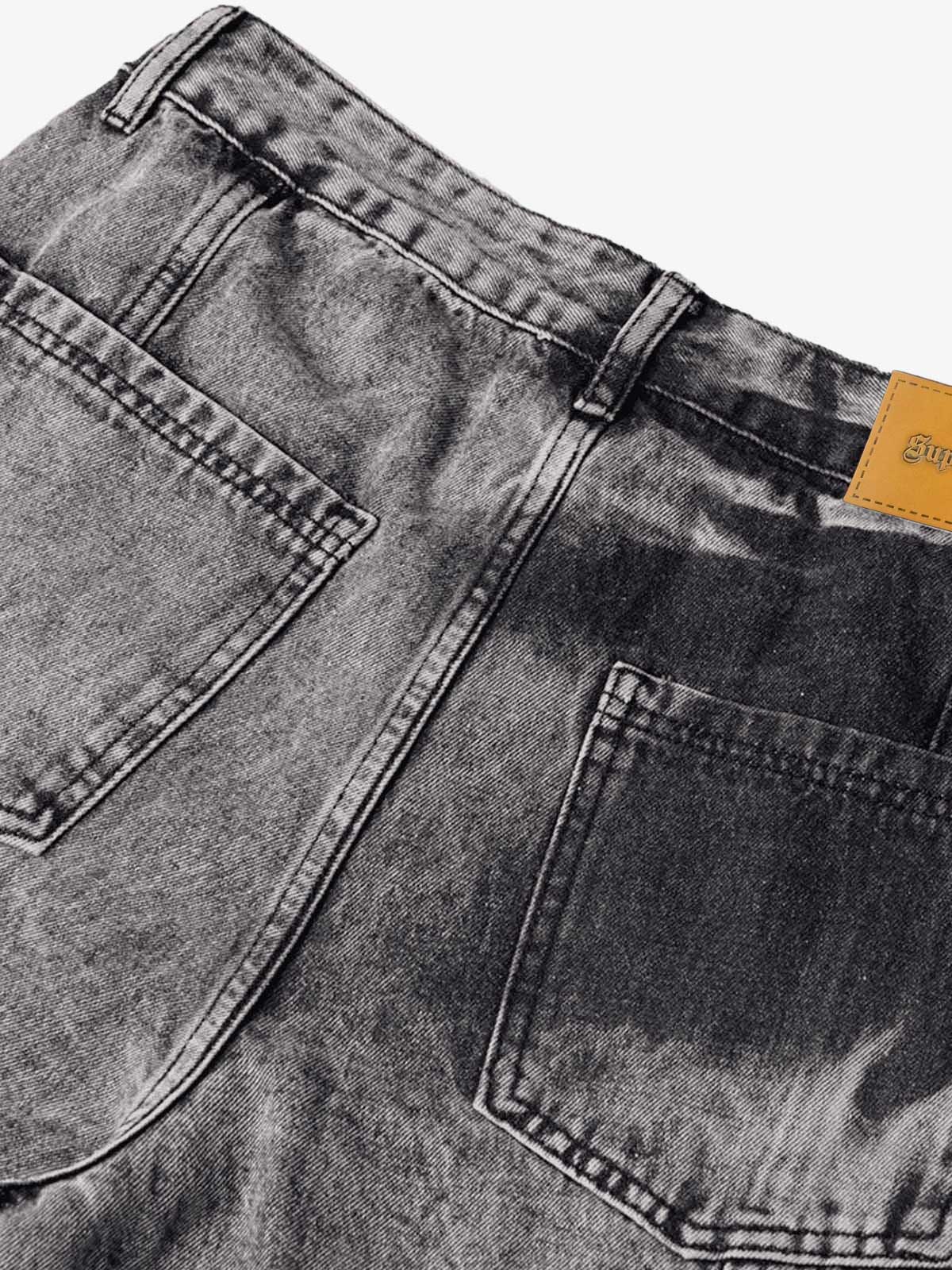 Thesupermade High Street Washed Distressed Work Jeans - 2163