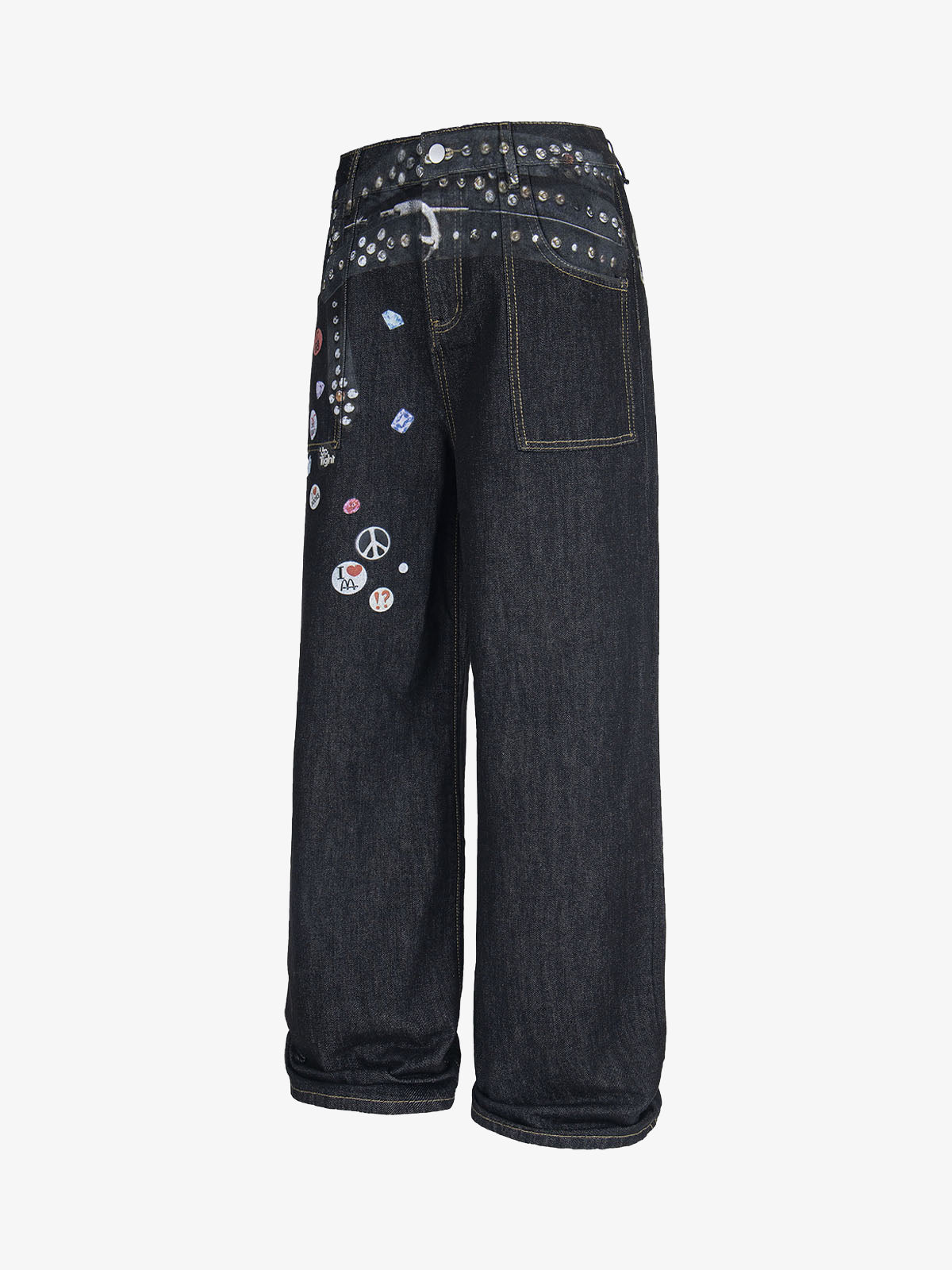 Print RO Style Baggy Jeans