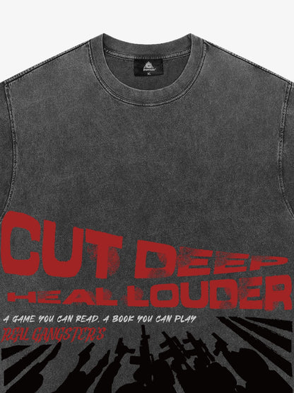 Original Cut Deep Graphic Print T-Shirt