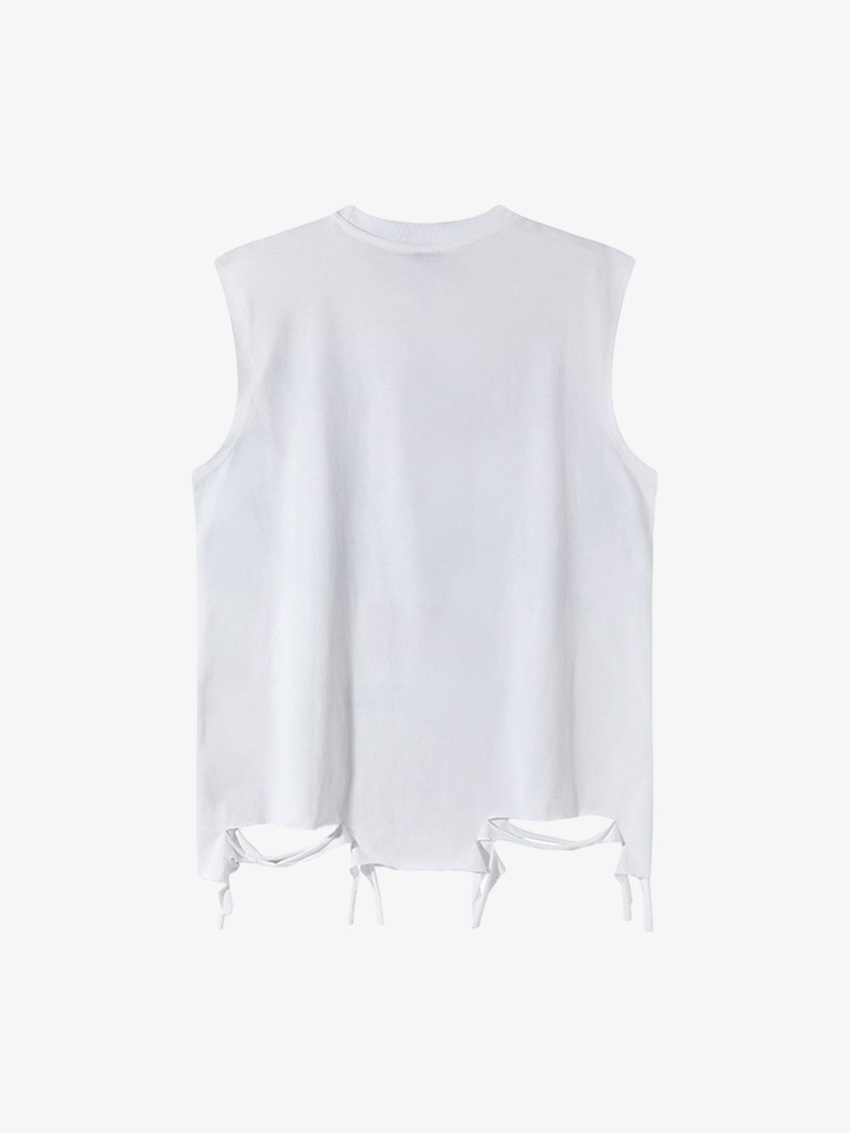 Retro Tattered Print Vest