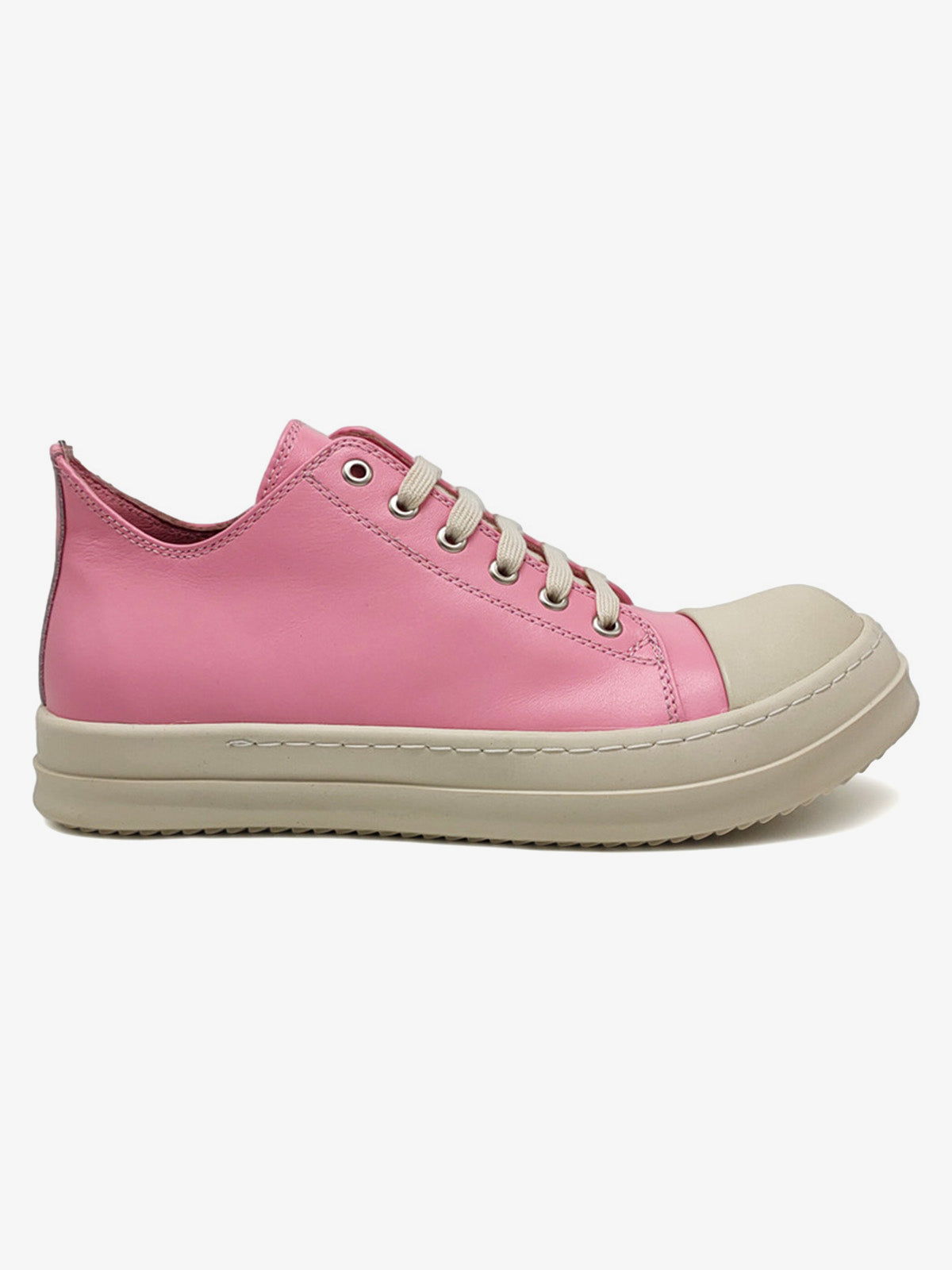 Street Pink Leather Low-Top Sneakers