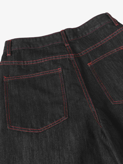 Retro Patchwork Baggy Jeans