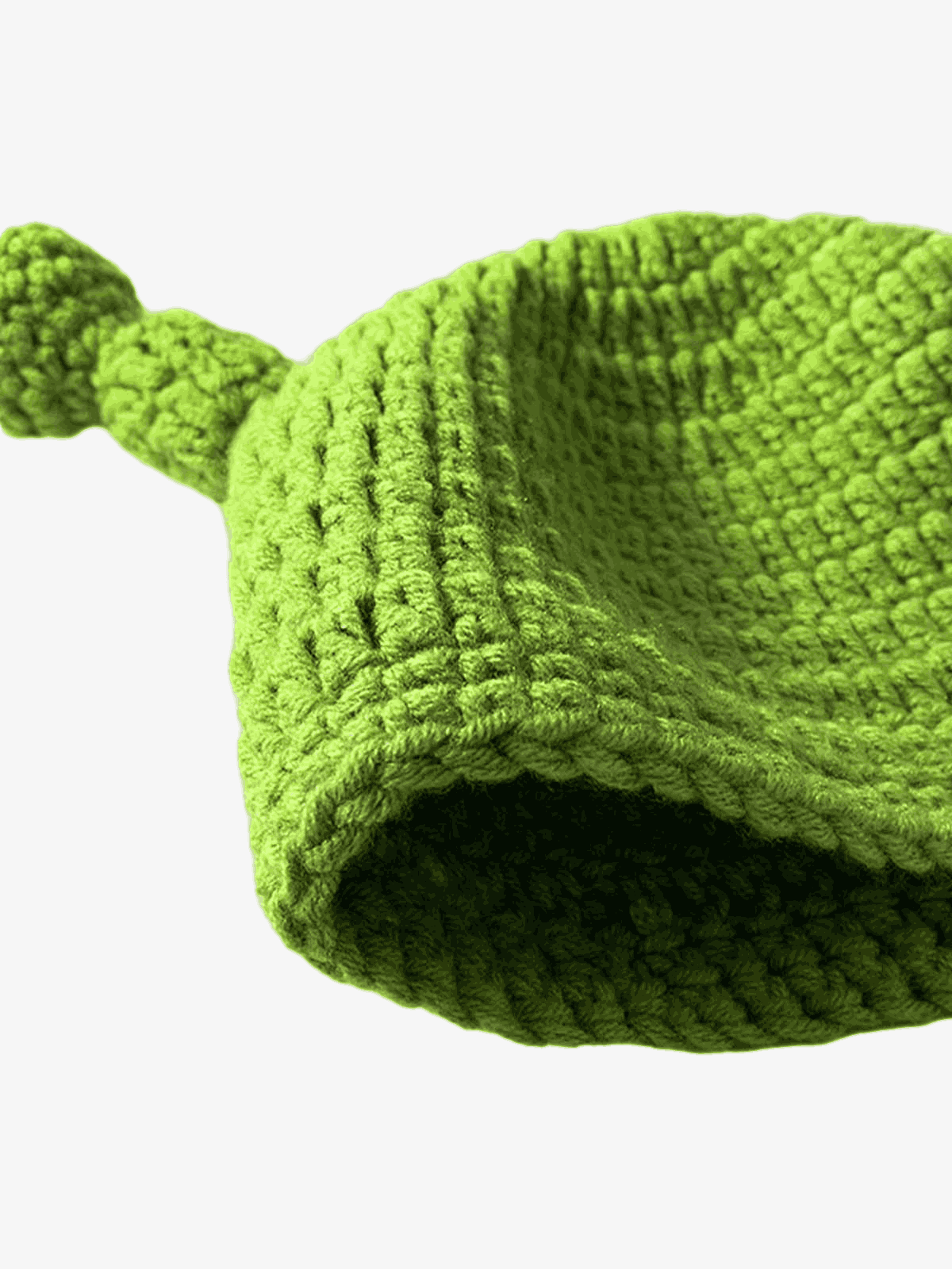 Thesupermade Fun Green Cartoon Hand-knitted Head Cover