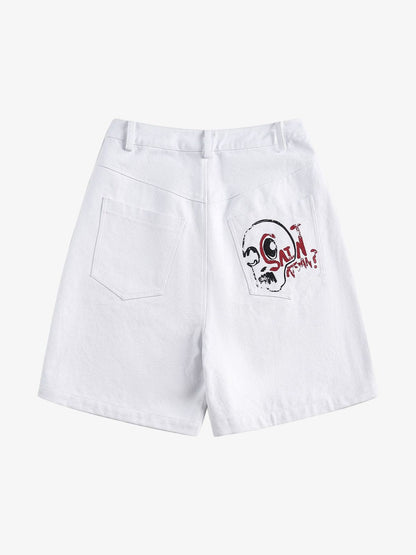 Graffiti Art Denim Shorts