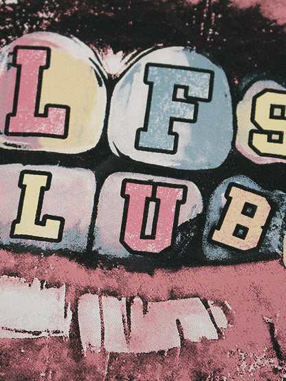 Retro Letter Lip Graphic T-Shirt