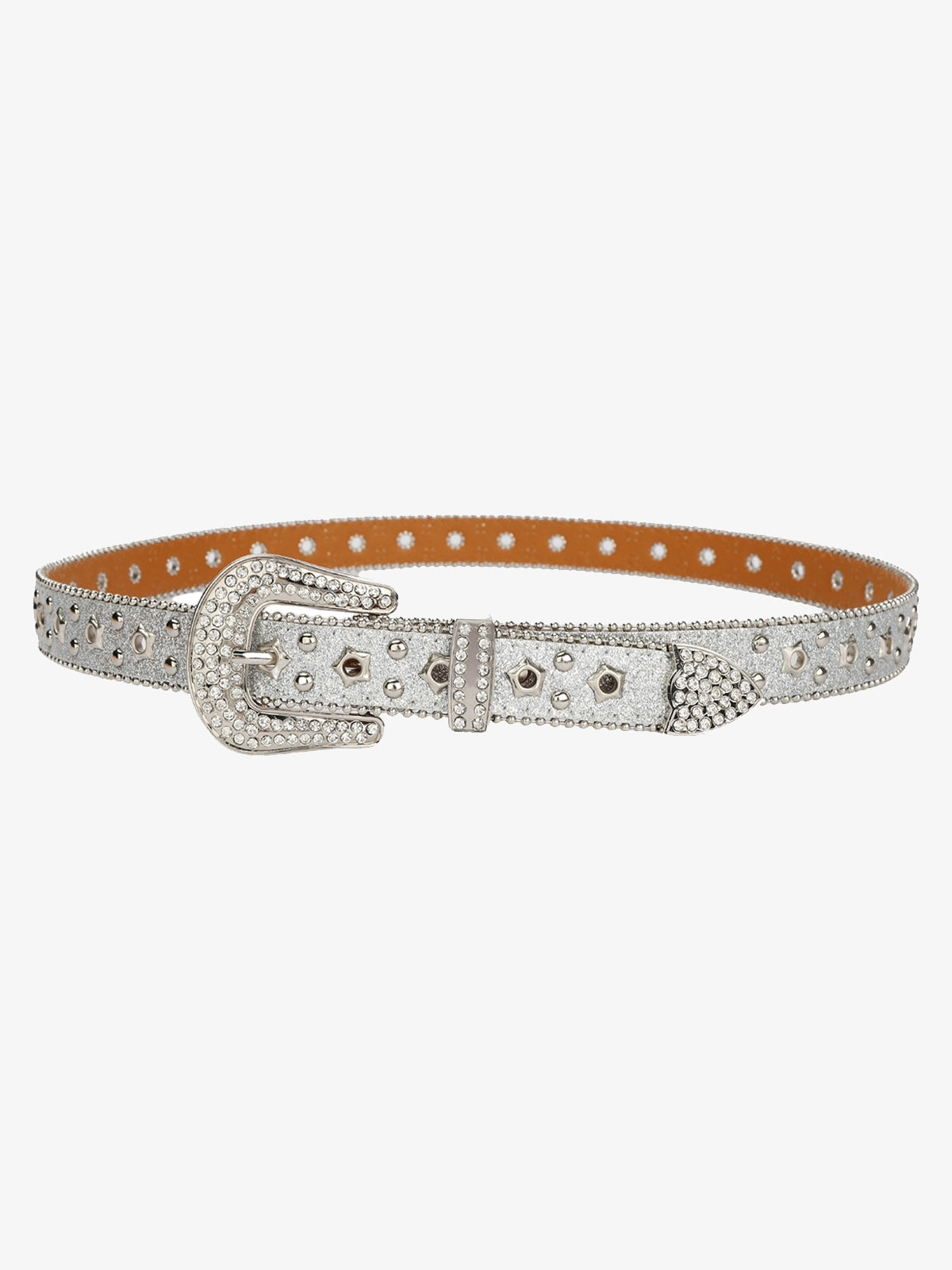Sparkling Silver Rhinestone Embellishments Belt - 2446