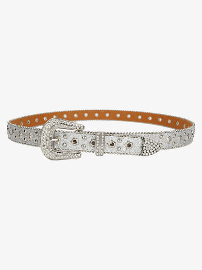 Sparkling Silver Rhinestone Embellishments Belt - 2446