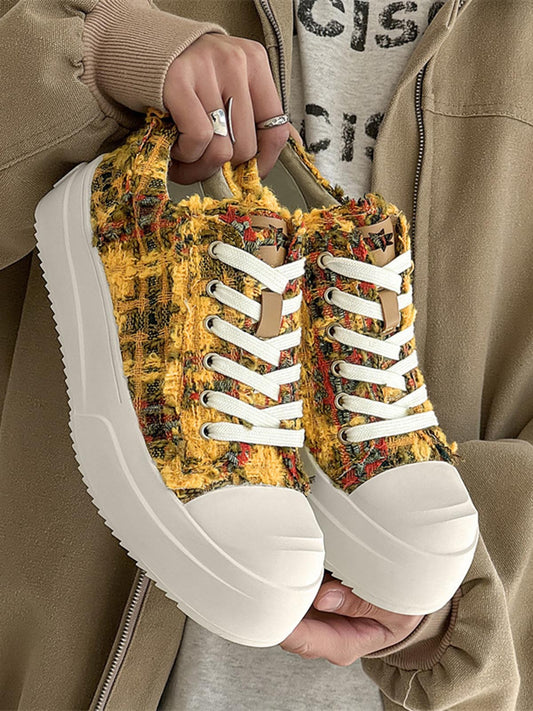 Retro Canvas Irregular Sneakers