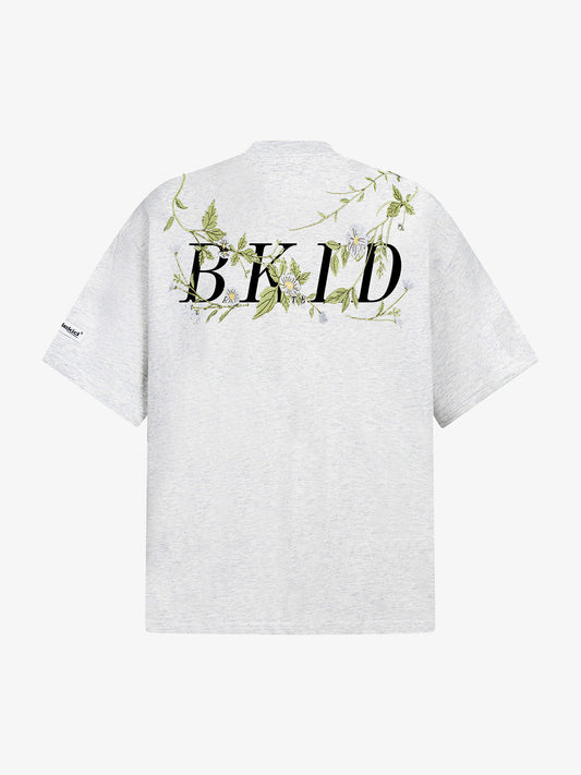 Floral Embroidered Oversized Short Sleeve T-Shirt