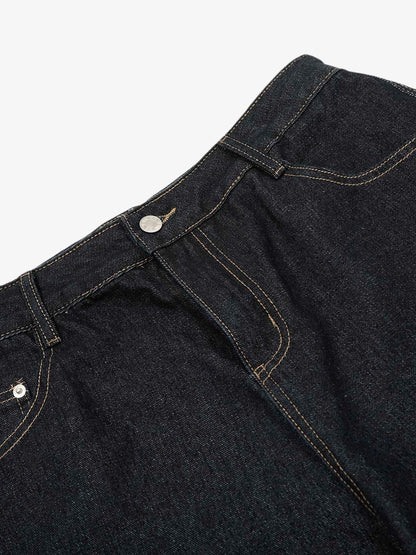 Deconstructed Cheetah Print Baggy Barrel Jeans - 2286