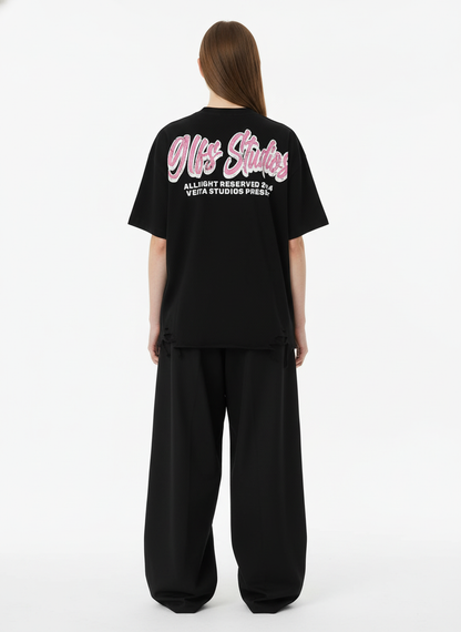 Retro Letter Graphic T-Shirt