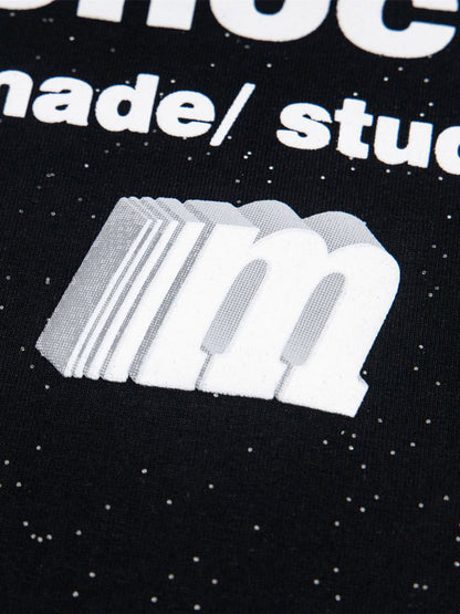 Retro Heavy Starry Sky Print Font Design Short-sleeved T-shirt