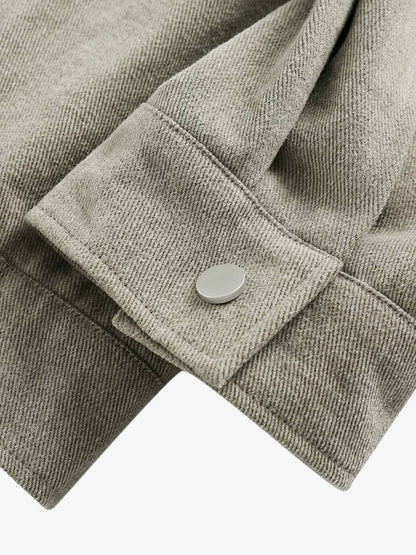 Thesupermade Graffiti Patchwork Lapel Denim Jacket - 2224