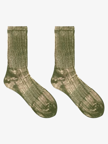 Thesupermade Workwear Distressed Tie-dyed Socks