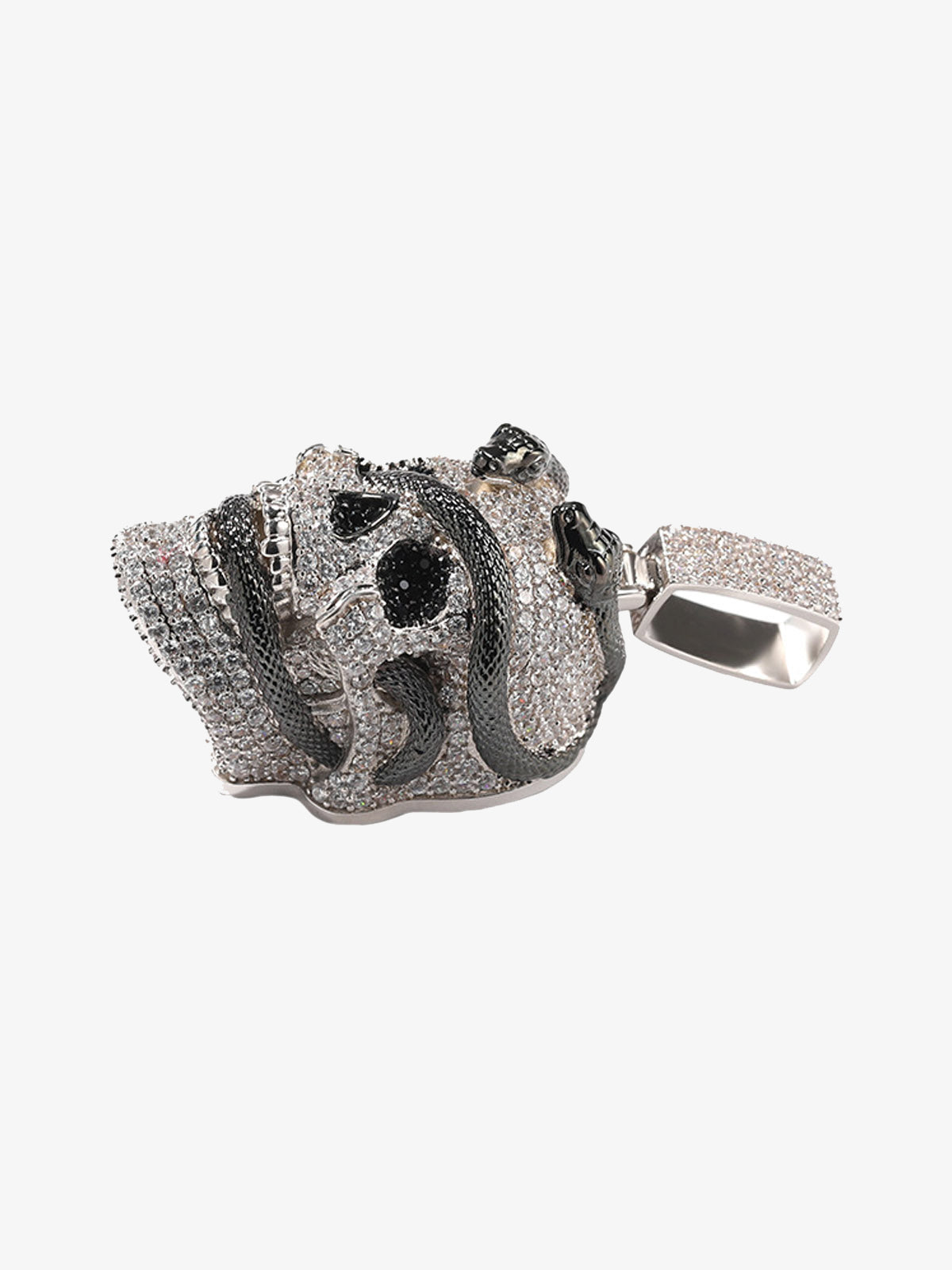 Skull Snake Zircon Copper Necklace