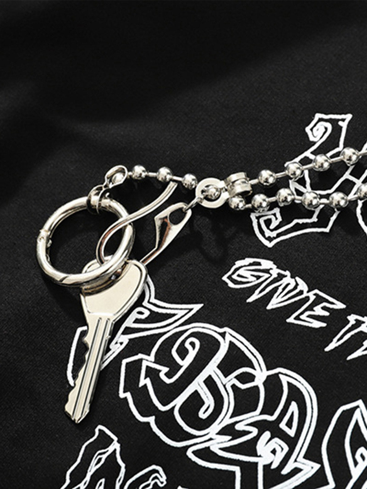 Thesupermade Chain Decorated Oversized T-Shirt - 2278