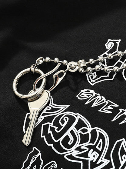 Thesupermade Chain Decorated Oversized T-Shirt - 2278