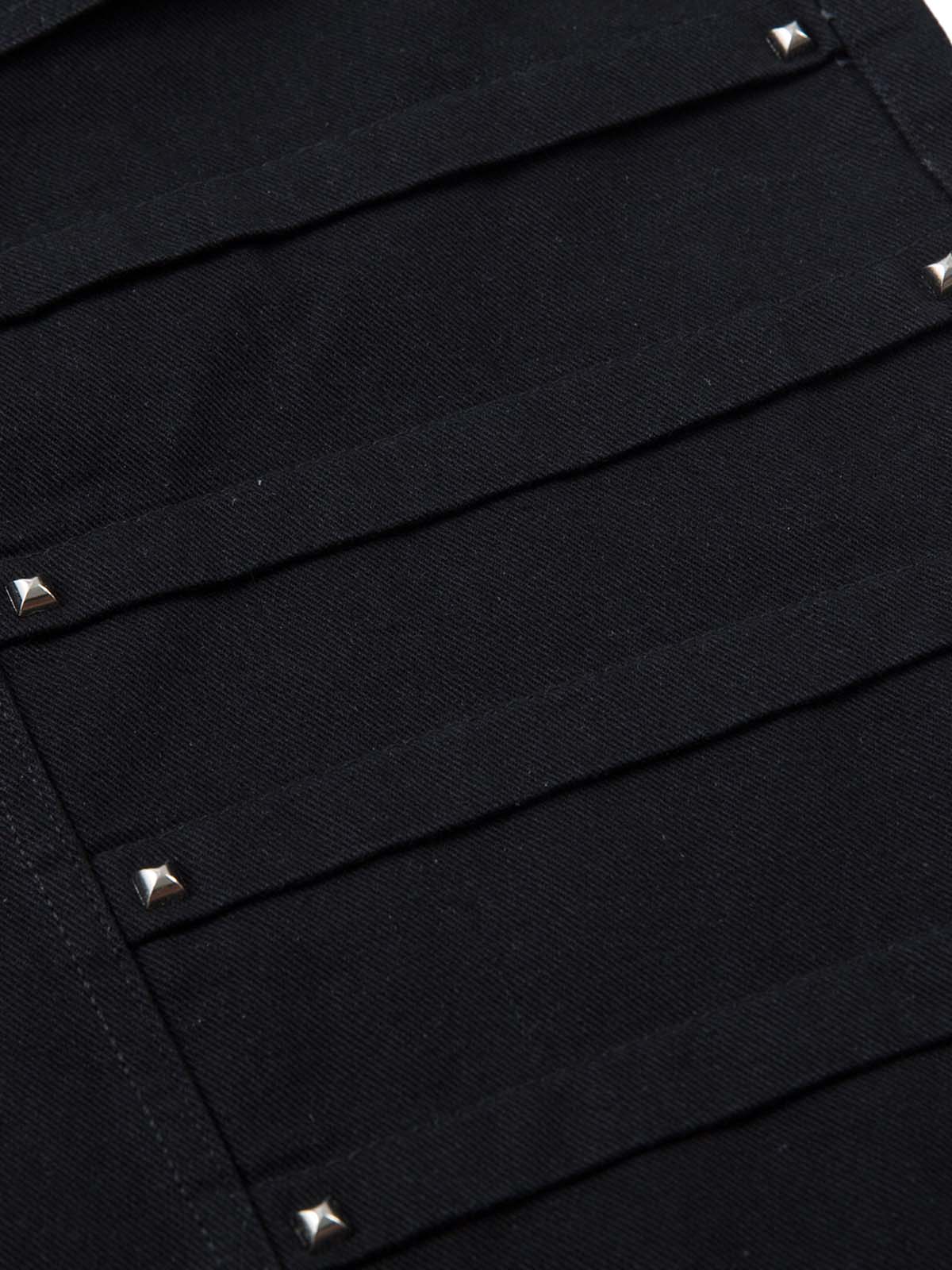 Deconstructed Split Rivet Cargo Jeans