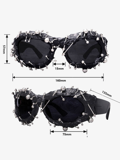 Rivet Punk Style Sunglasses