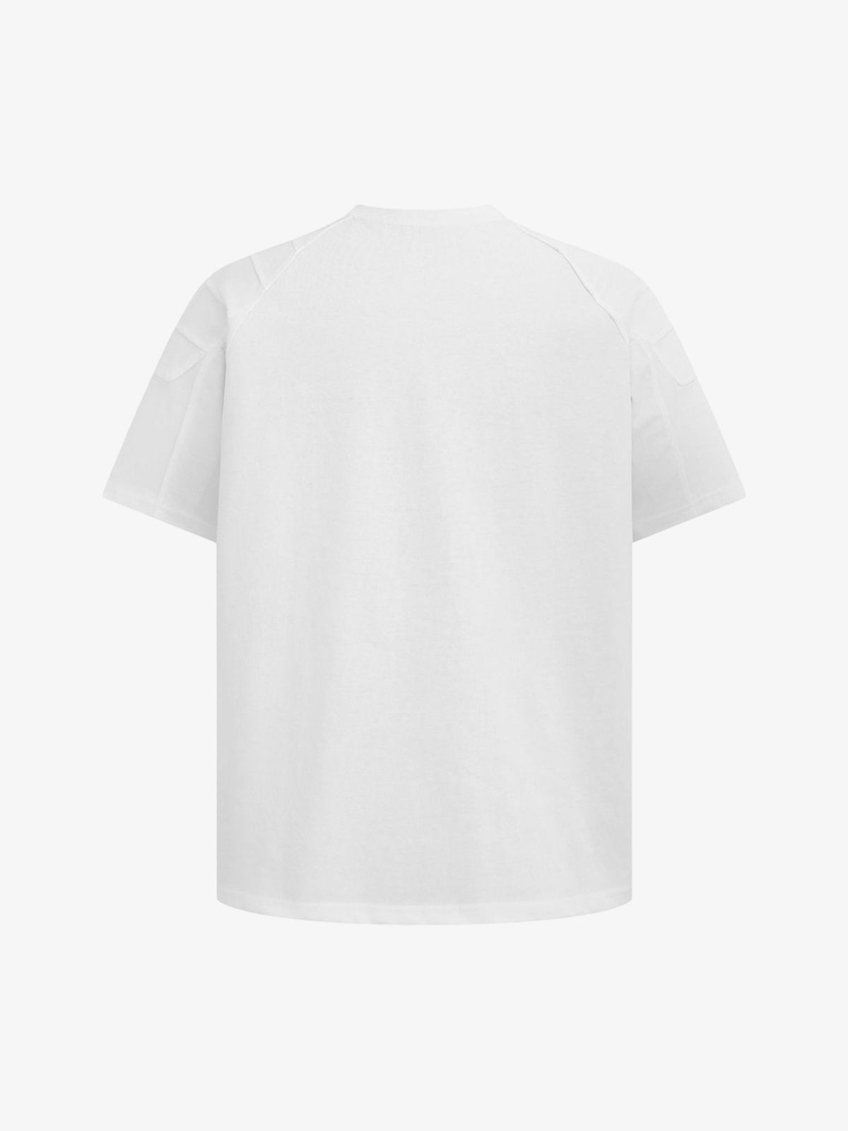 Retro Motorcycle Pleated Patch T-shirt