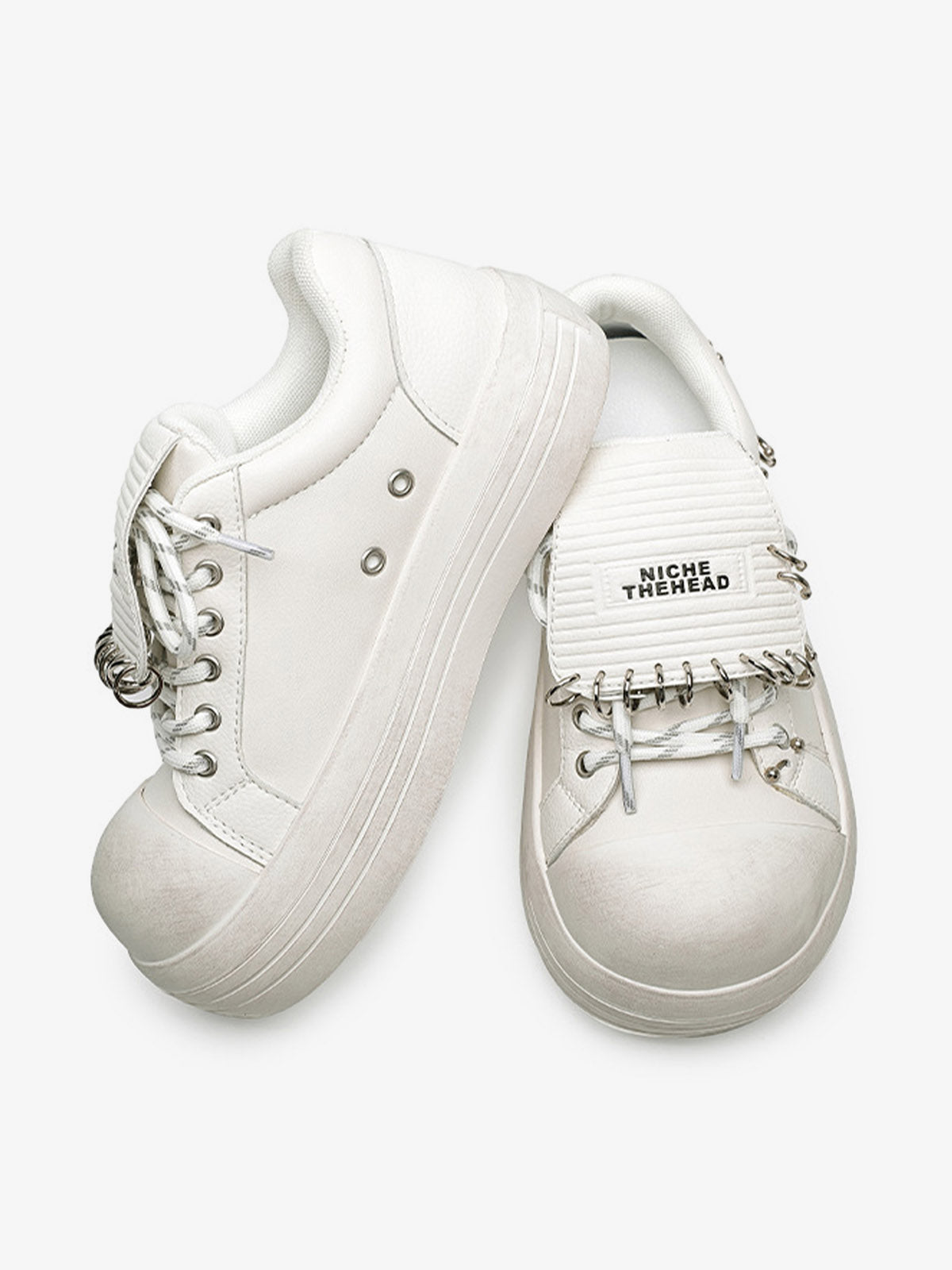 Thesupermade Punk Metal Ring Platform Sneakers