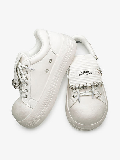 Thesupermade Punk Metal Ring Platform Sneakers